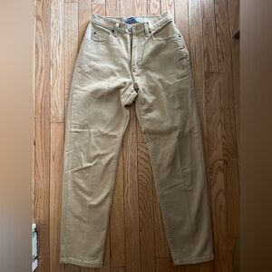 Liz Claiborne Classic Fit Jeans Petite 6R Tan Straight Leg